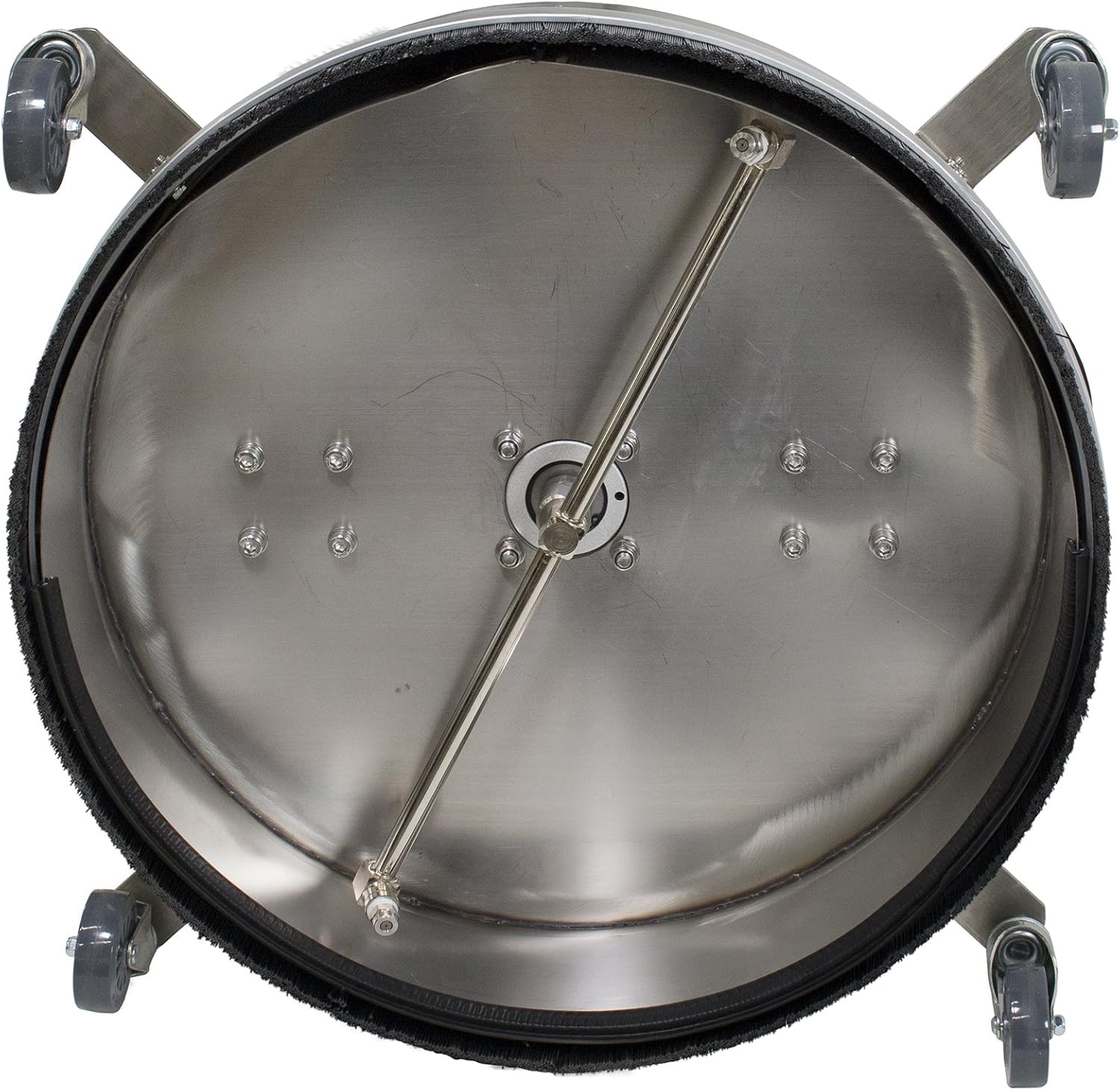 21" Stainless Steel Surface Cleaner with Vacuum Port, Wheels, and Wand Pressure Washer Attachment 4000 PSI U1533