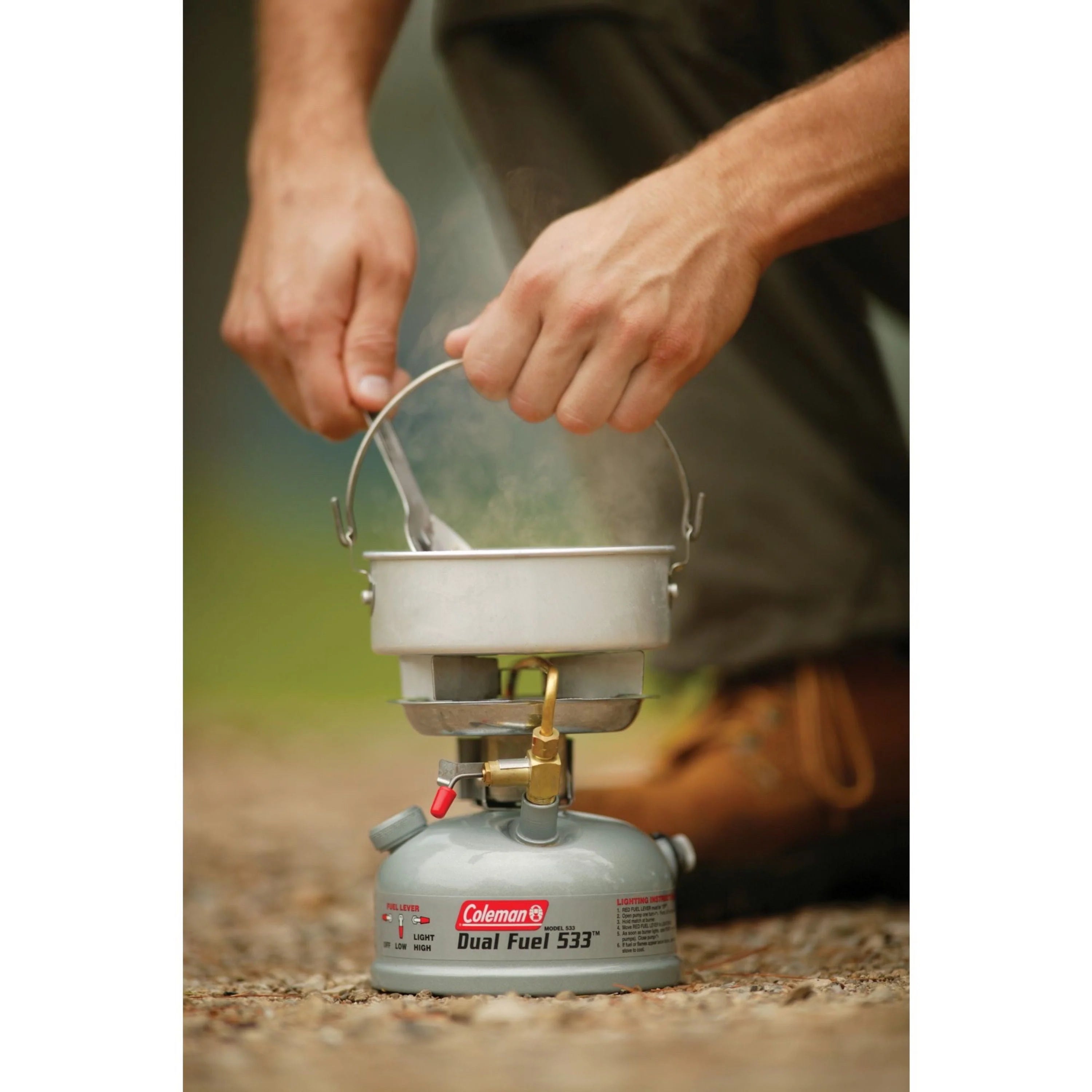 Compact Dual Fuel Camping Stove, 1-Burner A558
