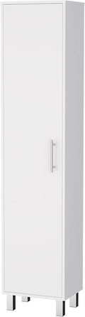 White Single Door Tall Storage Cabinet L345109