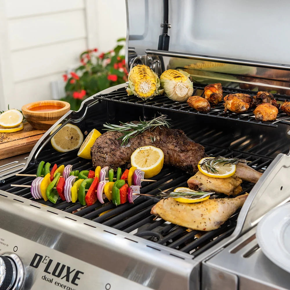 Silver & Black 2-Burner Propane Gas Grill with 2 Foldable Shelves U296237