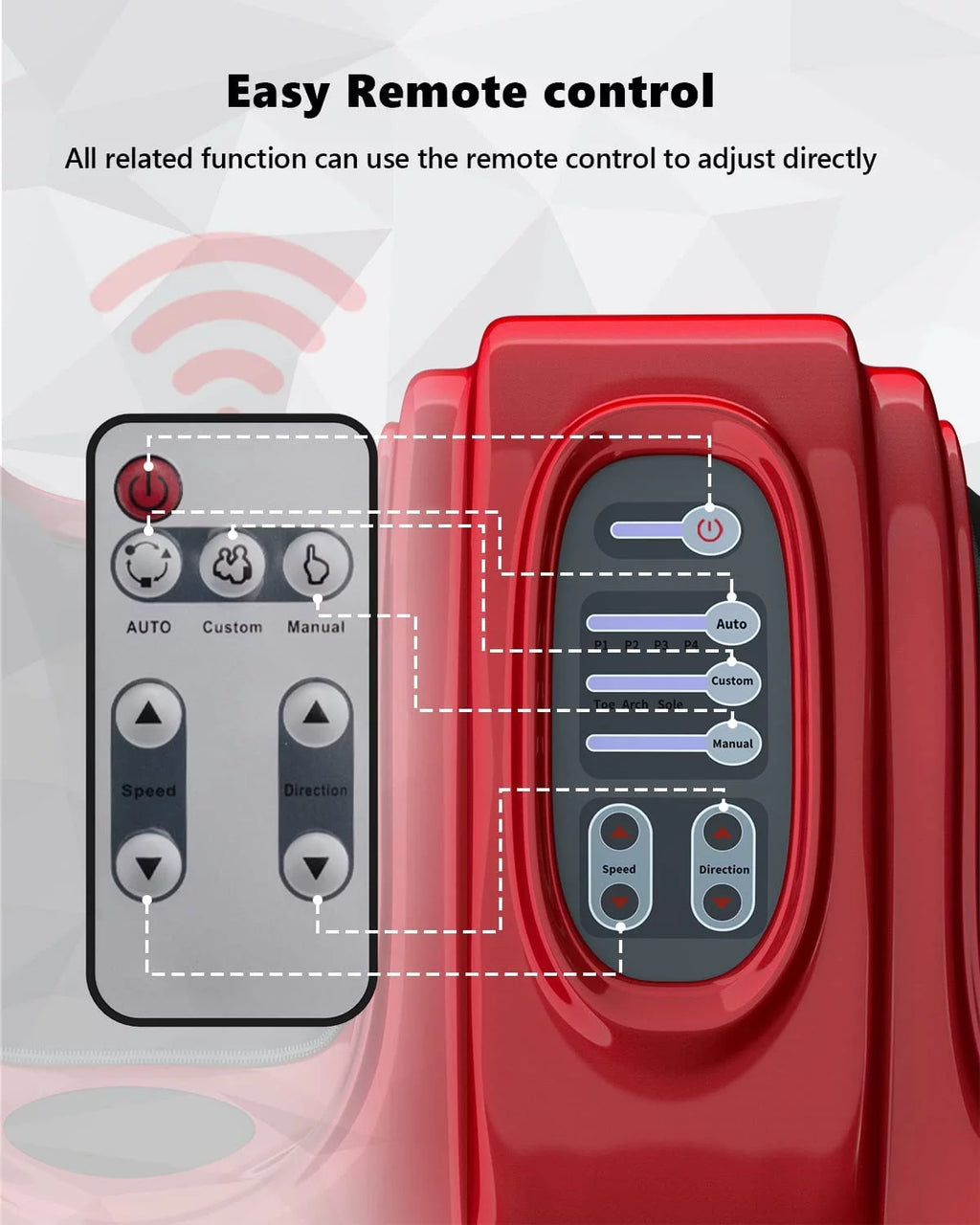Electric Foot Massager with Remote and 3 Massage Modes H60978