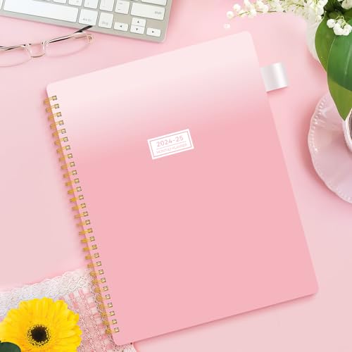 Pink 18-Month Monthly Planner, 8.5" x 11", Spiral Binding I915297