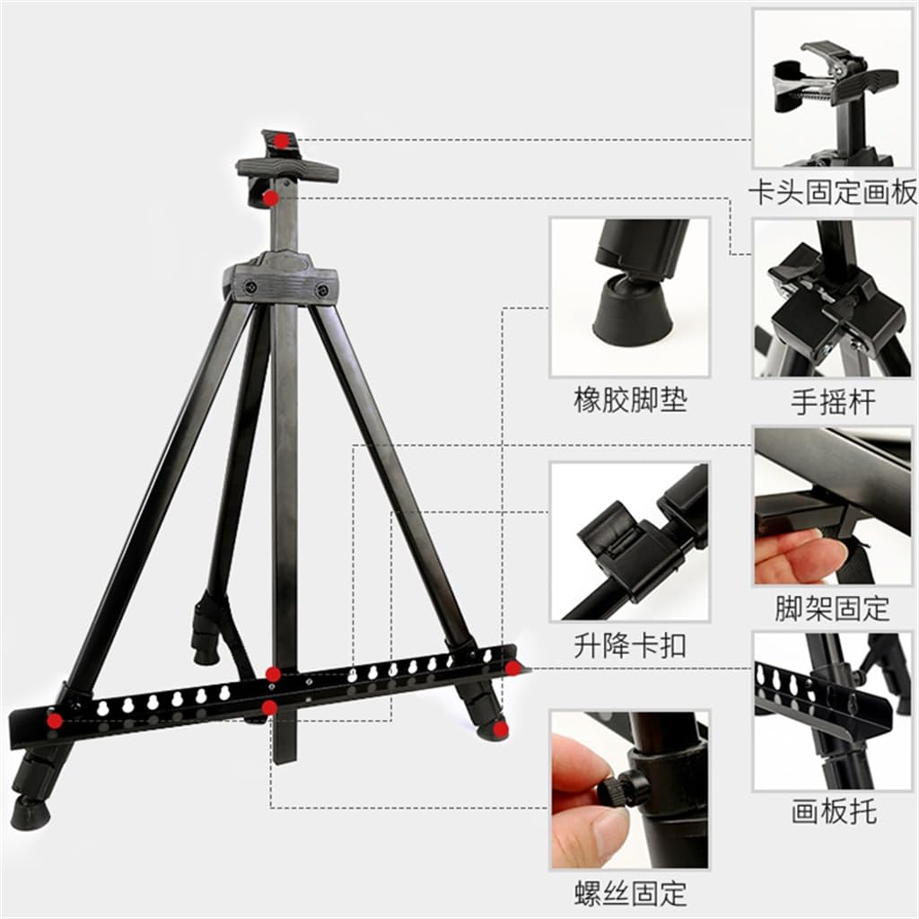 Triangle Metal Easel Display Stand Tripod Art Supplies Folding Iron G114