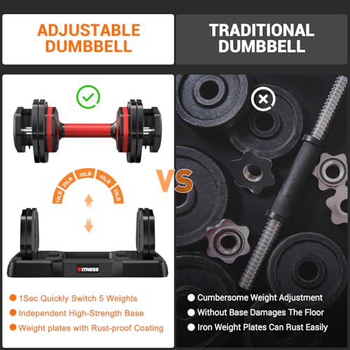 Set of 2 Adjustable Dumbbells with Anti-Slip Texture Handle D75969
