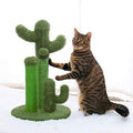 Cat Scratching Post Cactus Cat Scratcher with 3 Scratching Poles and Interactive Dangling Ball A692