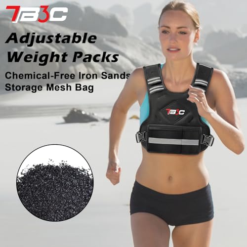 Adjustable Weighted Vest with 6 Ironsand Weights D7941