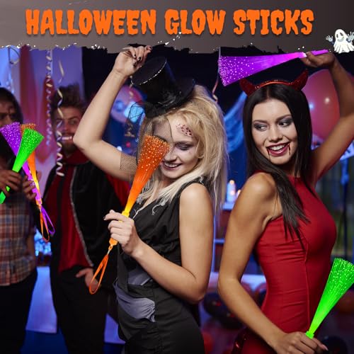 12 Pack Red White Green Fiber Optic Glow Sticks T81288