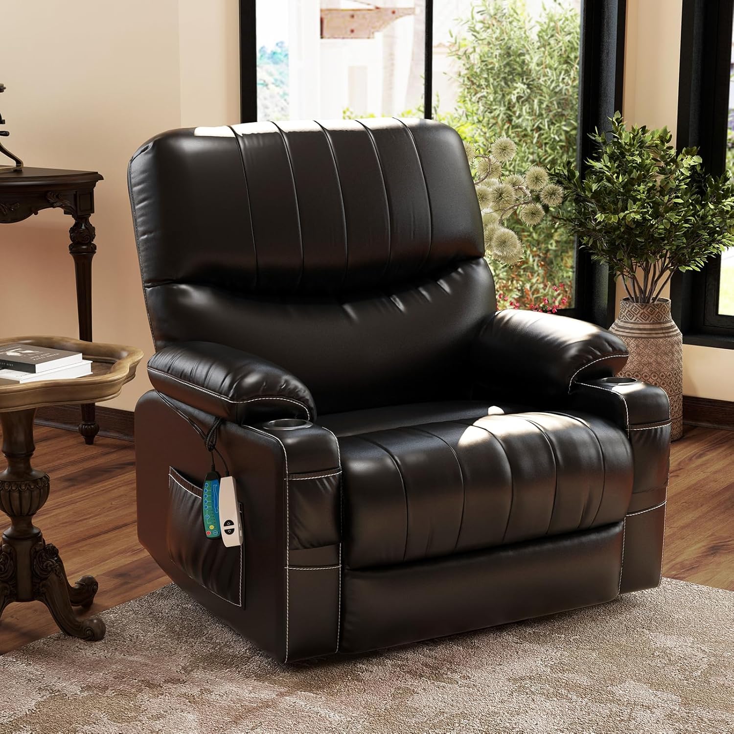 Oversized Power Lift Recliner Chair with Heat and Massage B344363