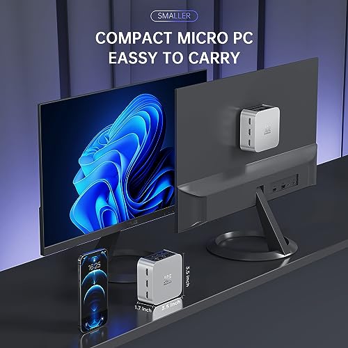 Mini PC Windows 11 Pro 12th Alder Lake N95 8GB LPDDR5 256GB M.2 SSD 3 HDMI 4K UHD Dual Gigabit Ethernet Z3119