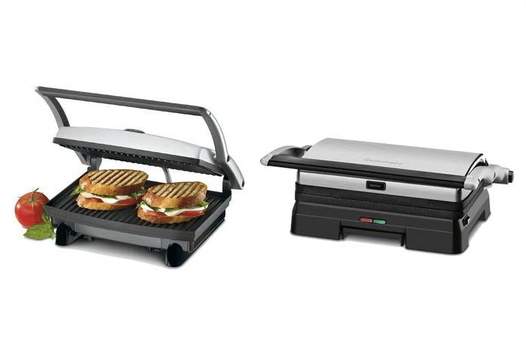Electric Griddler Grill and Panini Press with Dishwasher Safe Plates E876