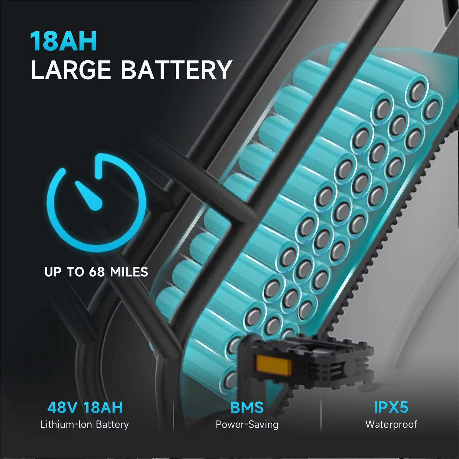 20*4.0'' Fat Tire Electric Bicycle 750W E-Bike with 48V 18Ah Removable Battery X1534