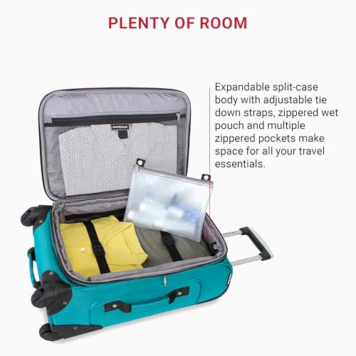 Black Softside Expandable Luggage, Checked-Large 29-Inch E37042