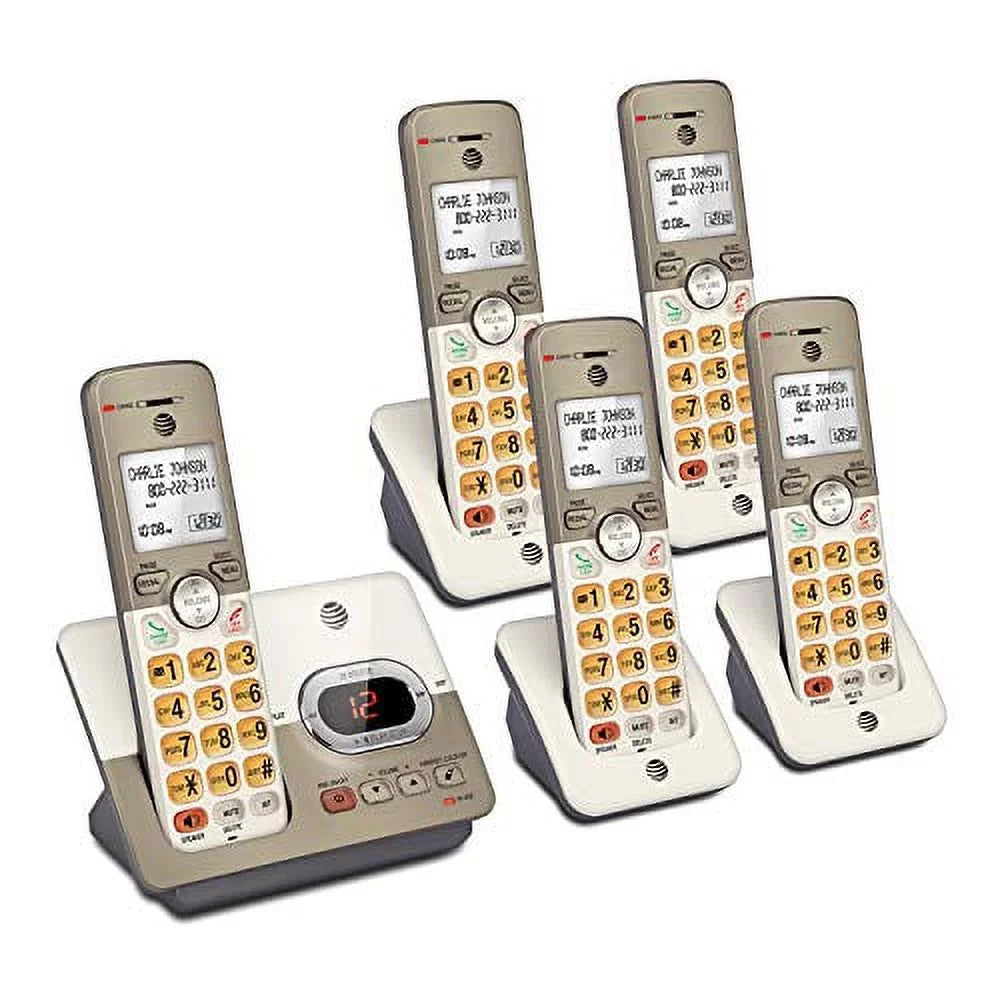 5-Handset Expandable Cordless Phone with Answering System & XL Backlit Keys F214024