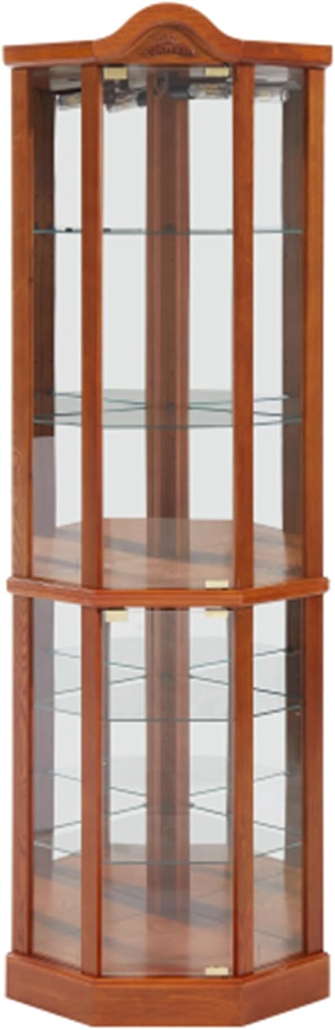 Curio Glass Corner Cabinet with Lights B206984