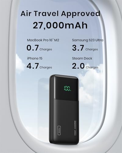 27000mAh 140W Portable Power Bank with USB C N3807