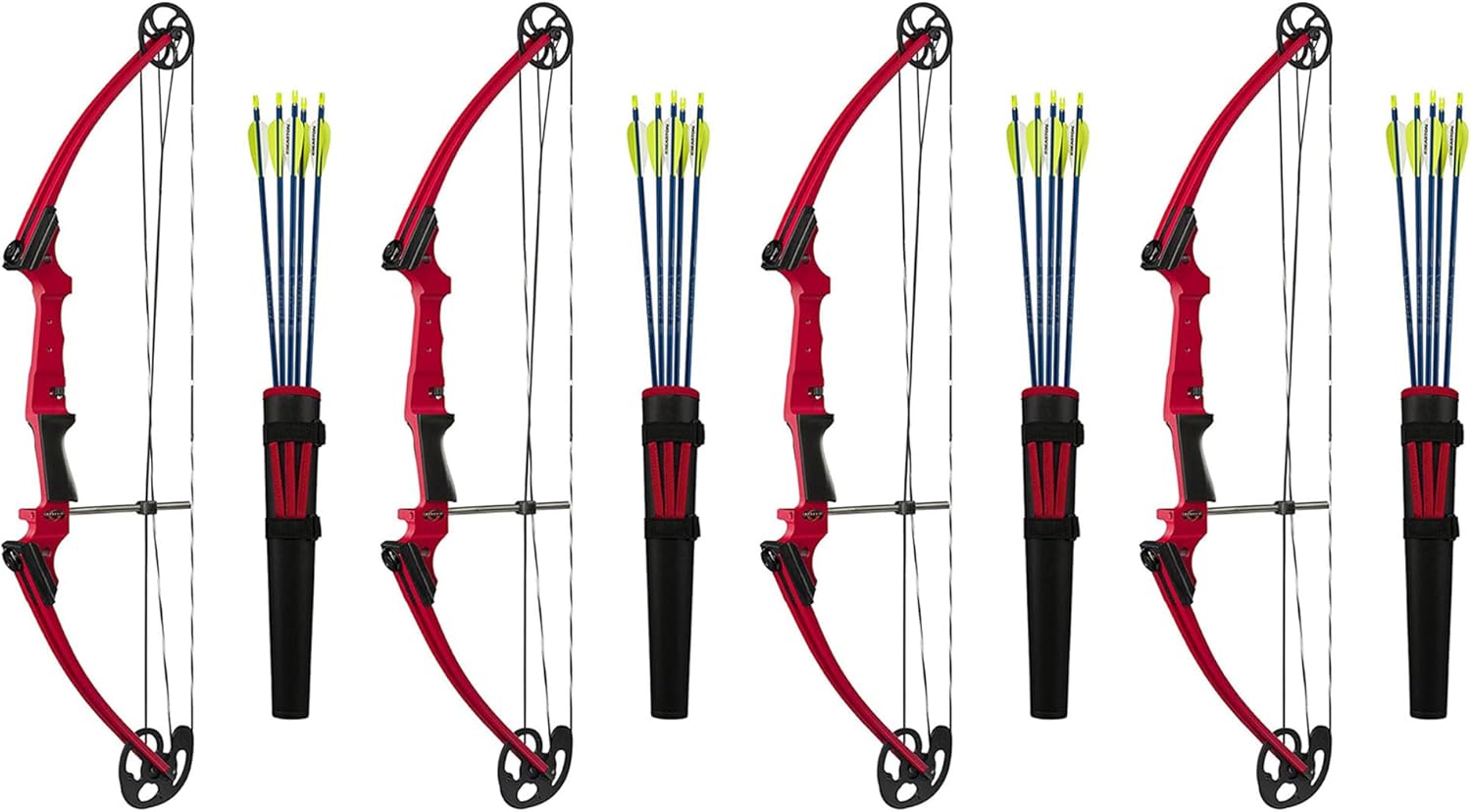 Red 4 Pack Adjustable Draw Length Compound Bow L346