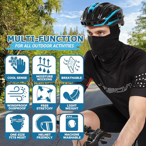 Cooling Balaclava Face Mask 2-Pack Lightweight Ski Mask Helmet Liner with Long Neck Coverage Z770995