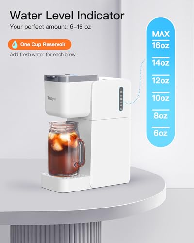White 3 in 1 Single Serve Coffee and Tea Maker with 16oz Water Reservoir C7591