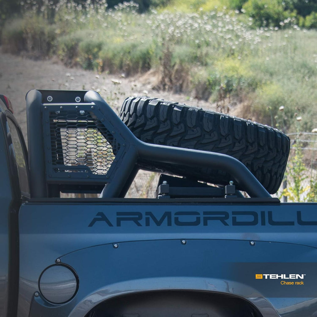 Matte Black Truck Bed Roll Bar with Tire Carrier U739709