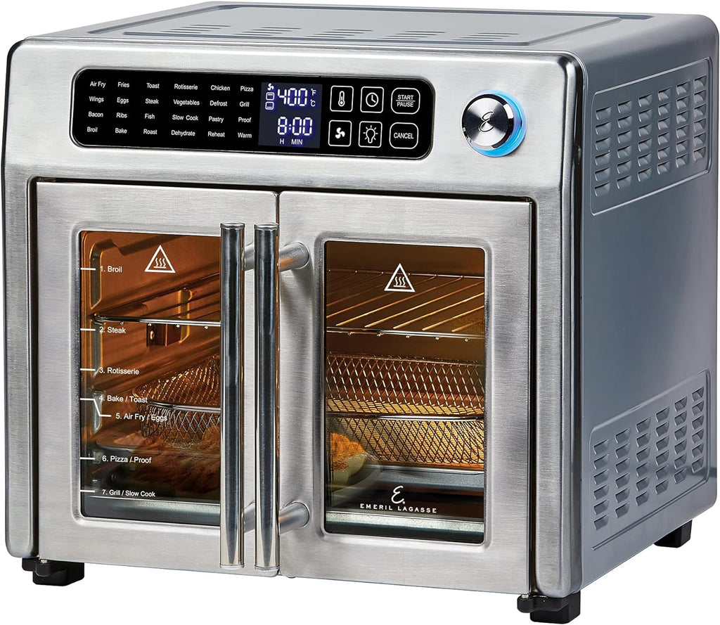 26 QT Extra Large Air Fryer Convection Toaster Oven with French Doors Stainless Steel G6896