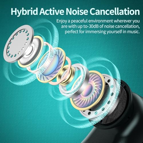 Active Noise Cancelling Wireless Earbuds with Charging Case Black S4901