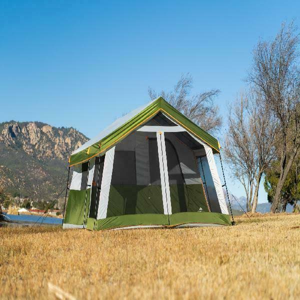 8-Person Family Cabin Camping Tent with Screen Porch and Carry Bag U6160