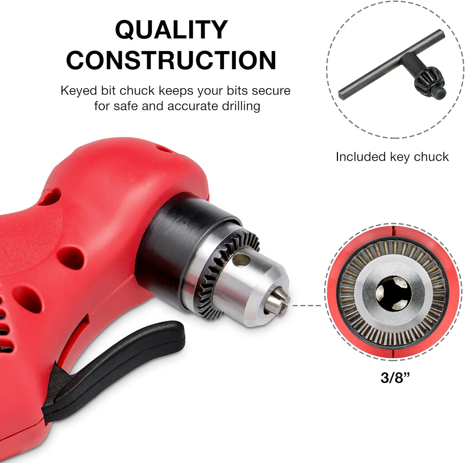 3/8" Close Quarter Angle Power Drill, 120 Volt, Pack of 2 L15554