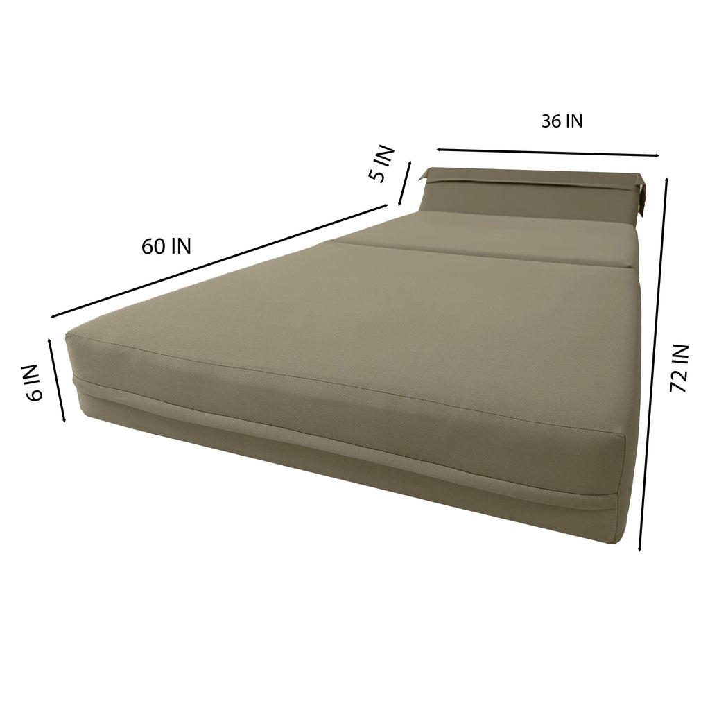 Tan Sleeper Chair Folding Foam Sofa Guest Bed C571