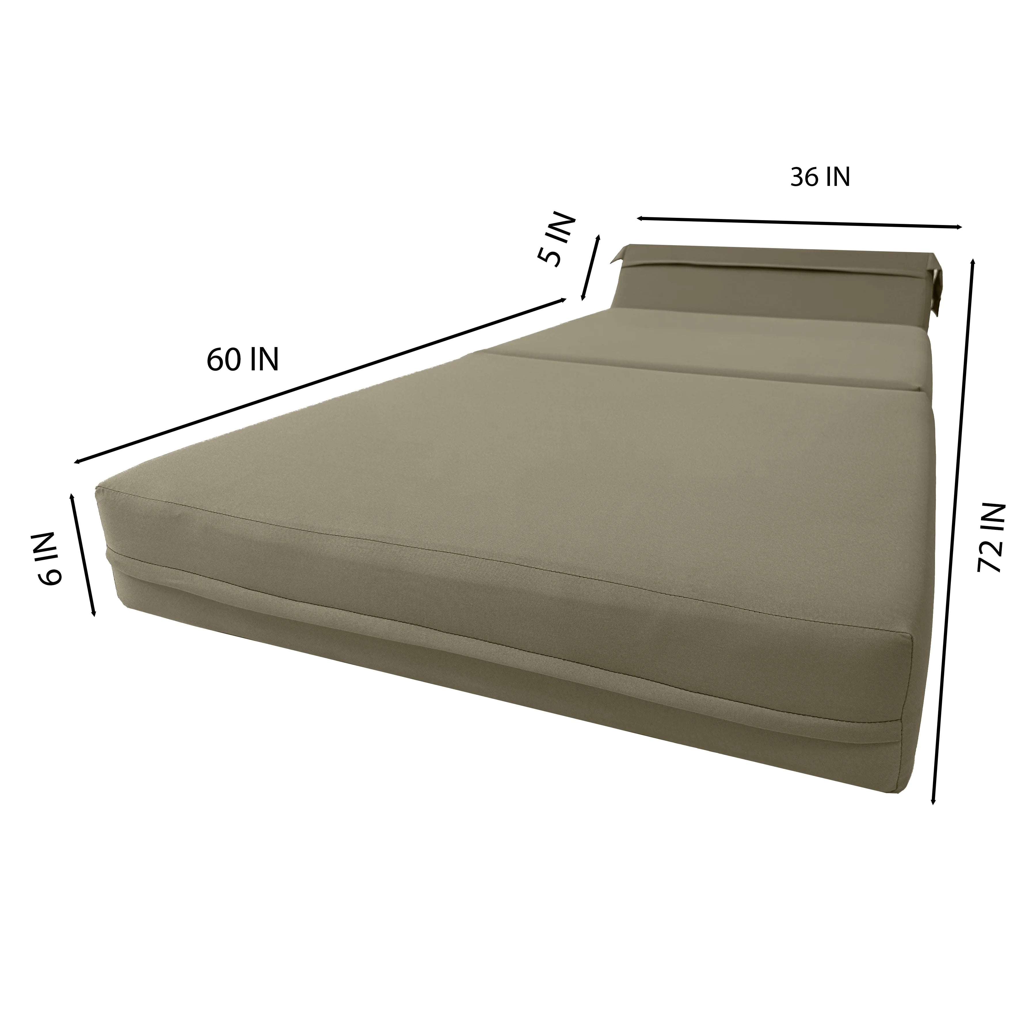 Tan Sleeper Chair Folding Foam Sofa Guest Bed C571
