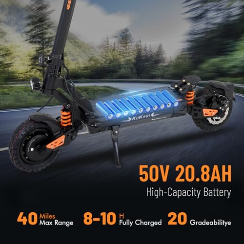 40 Mph 40 Miles 20.8Ah 10'' Off-Road Tire Foldable Electric Scooter K5714