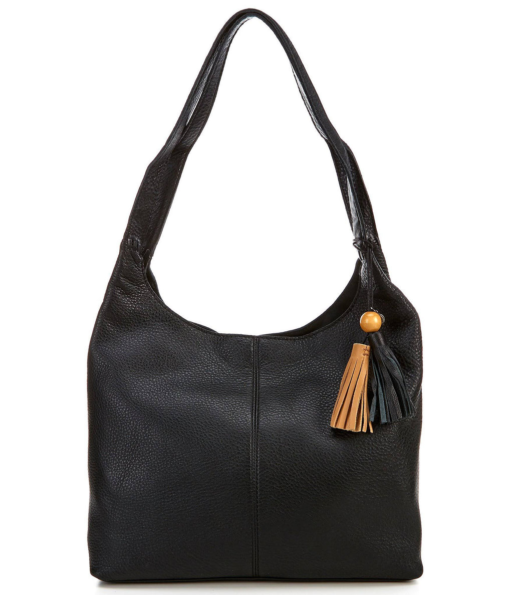 Black Leather Hobo J3106