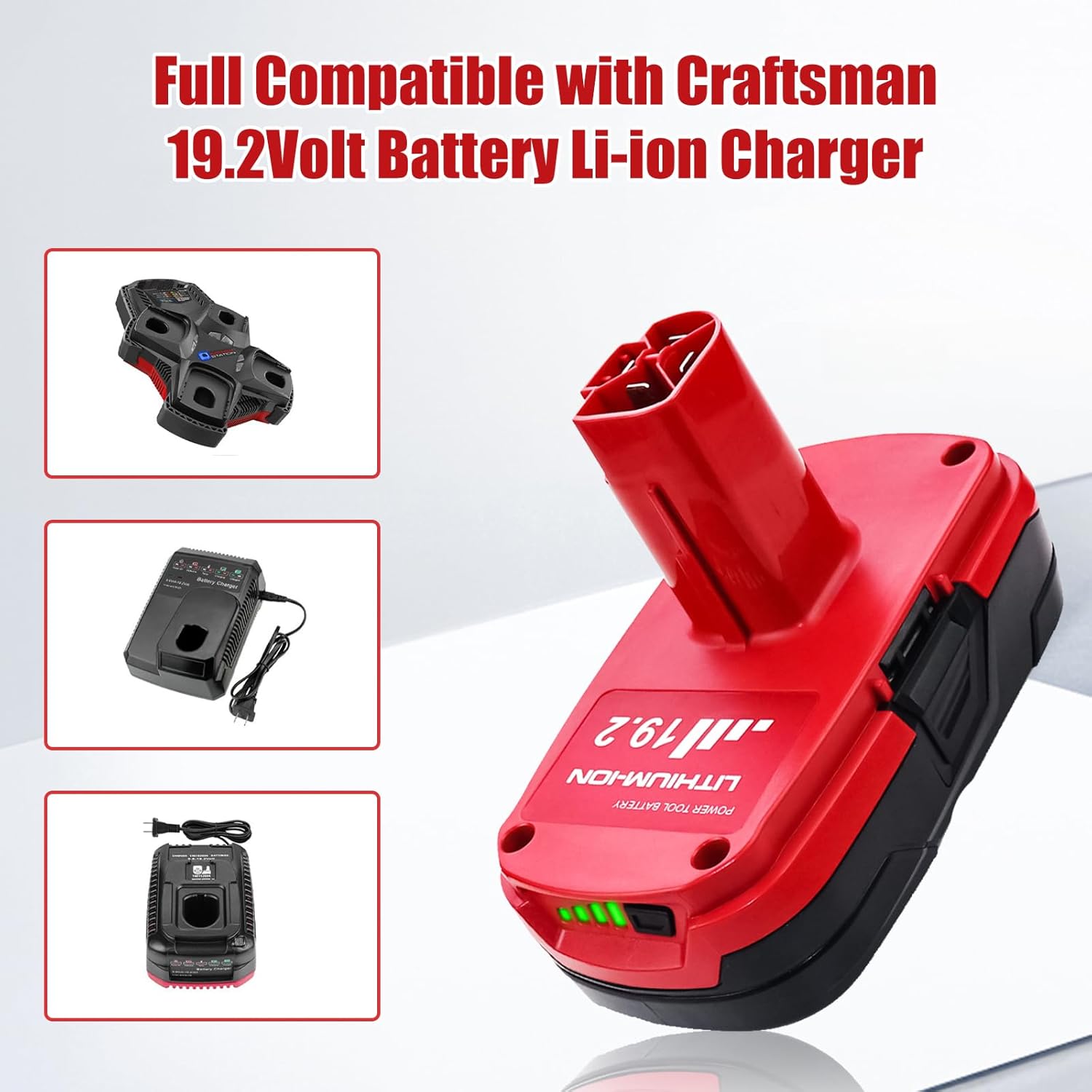 2 Packs 3.0Ah 19.2 Volt Lithium ion Battery P9207