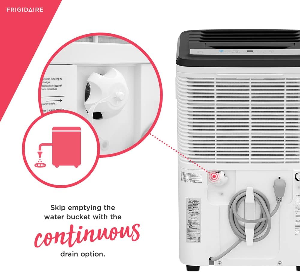 White 50 Pint Dehumidifier with Built In Pump P77054