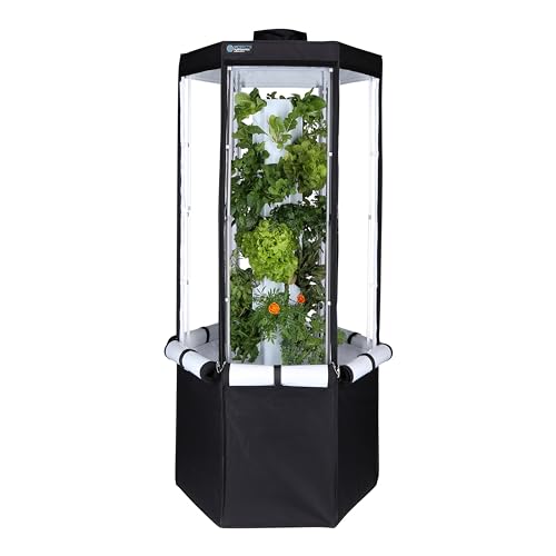 Indoor Hydroponic Growing System with Grow Tent, 150W LED Grow Lights, Fan & Wheels N13961