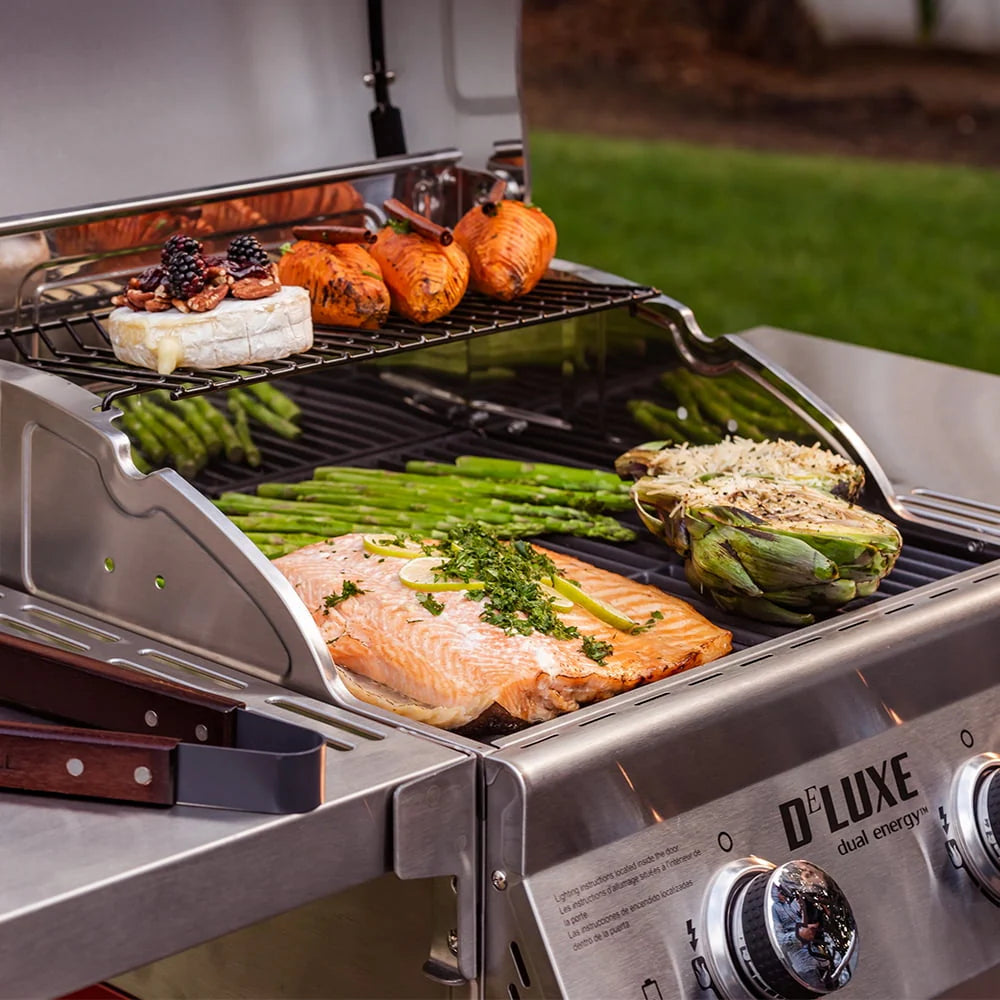 Silver & Black 2-Burner Propane Gas Grill with 2 Foldable Shelves U296237