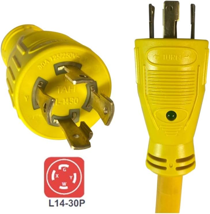30A to 50A Generator Cord Adapter 1.5ft Pack of 2 R4949