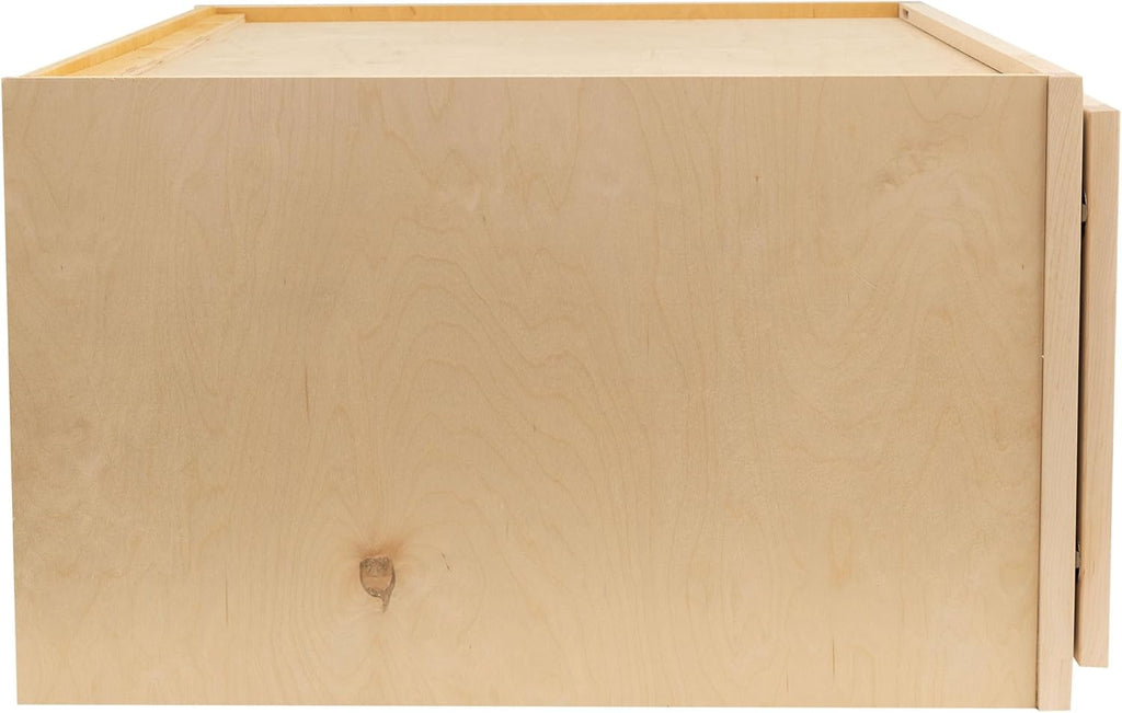 Raw Maple 24" D x 36" W x 12" H Shaker Style Hardwood Wall Kitchen Cabinets E613