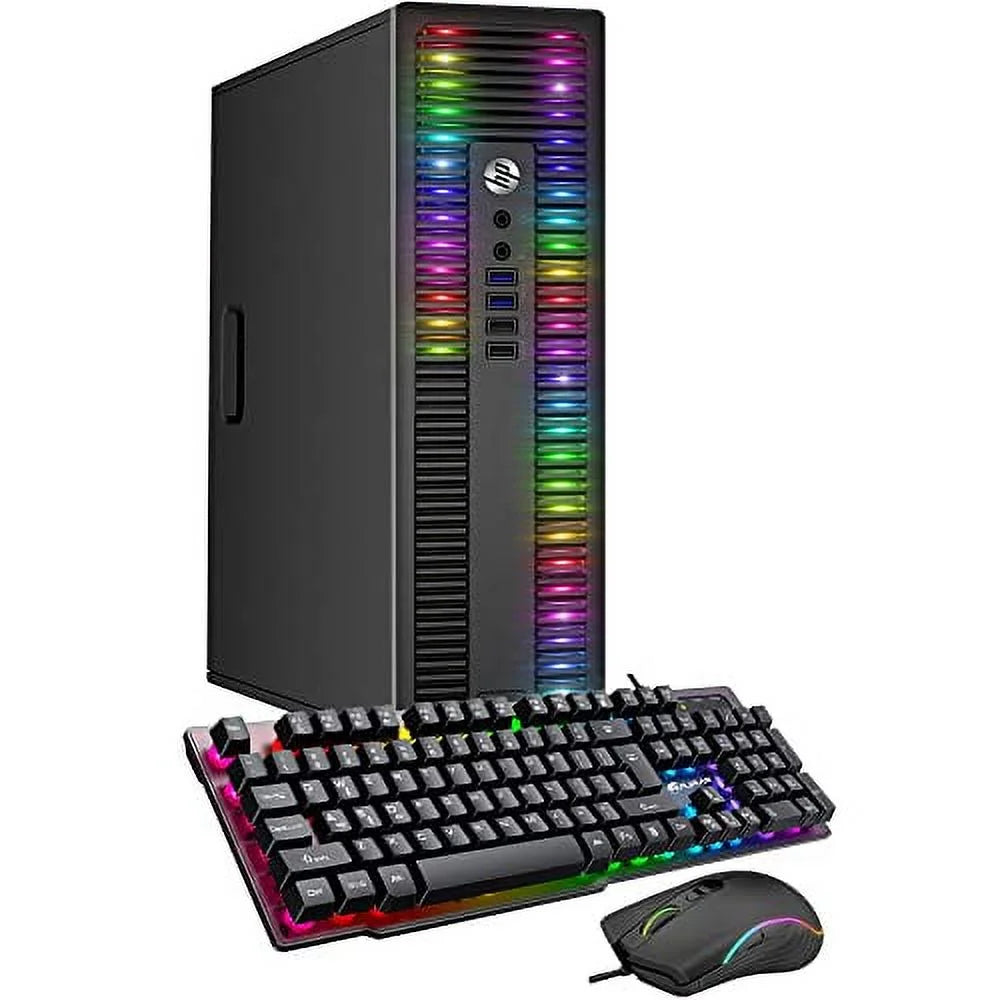 RGB Lights Desktop Computer Intel Core i5 16GB RAM 512GB SSD Win 10 Pro (used) H619450