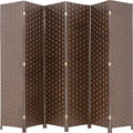Black 4 Panel Room Divider 6FT Tall Wood Screen W63428