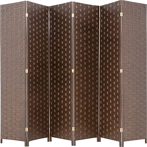 Black 4 Panel Room Divider 6FT Tall Wood Screen W63428
