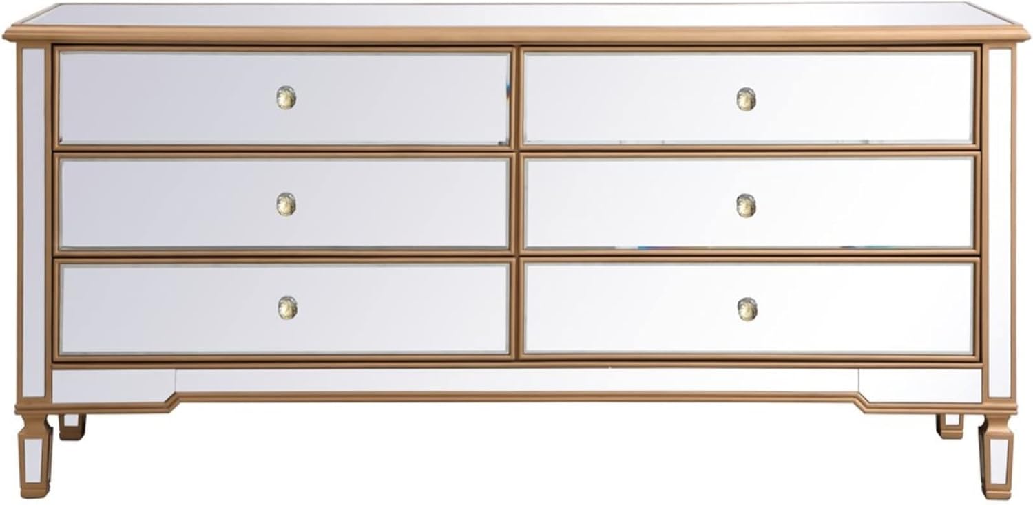 Antique Gold Mirrored Chest R467
