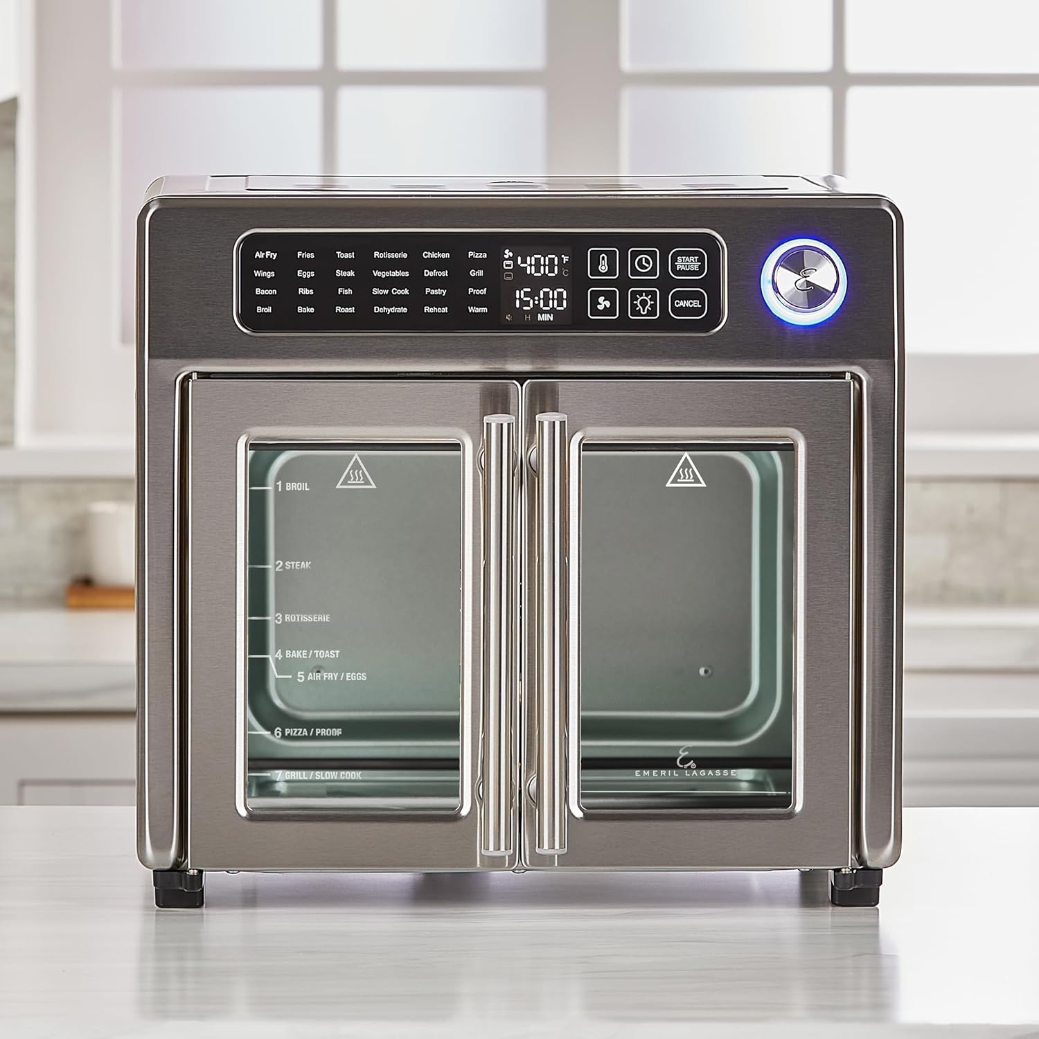 26 QT Extra Large Air Fryer Convection Toaster Oven with French Doors Stainless Steel G6896