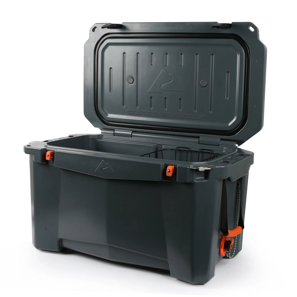 Gray 52 Quart Hard Sided Chest Cooler M52126