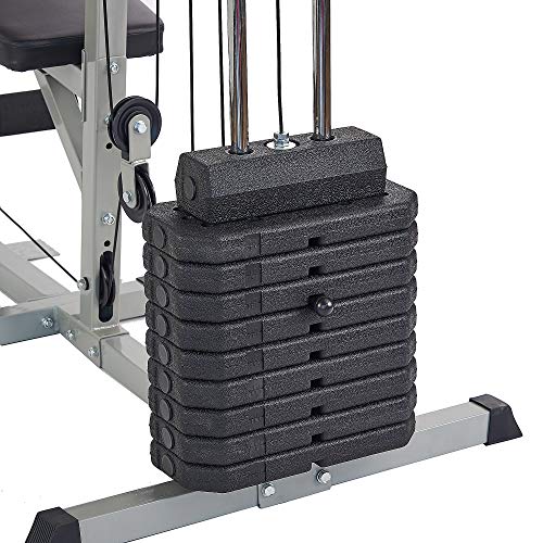 Home Gym System Workout Station with 380LB of Resistance, 125LB - 145LB Weight Stack E61992