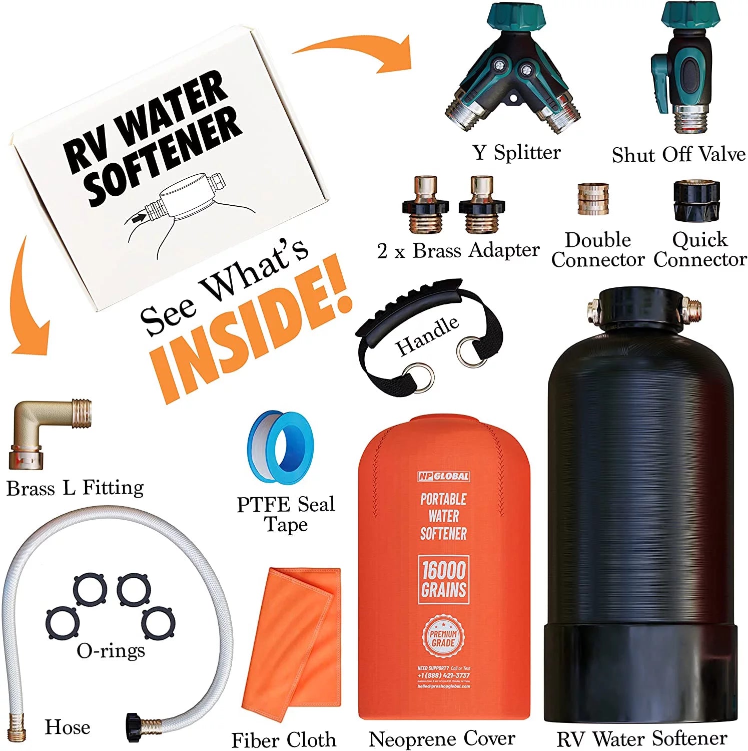 Portable 16,000 Grain RV Water Softener W521964