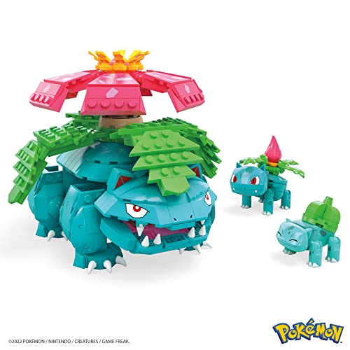 Bulbasaur Evolution Set with 622 Pieces, 3 Poseable Characters F473