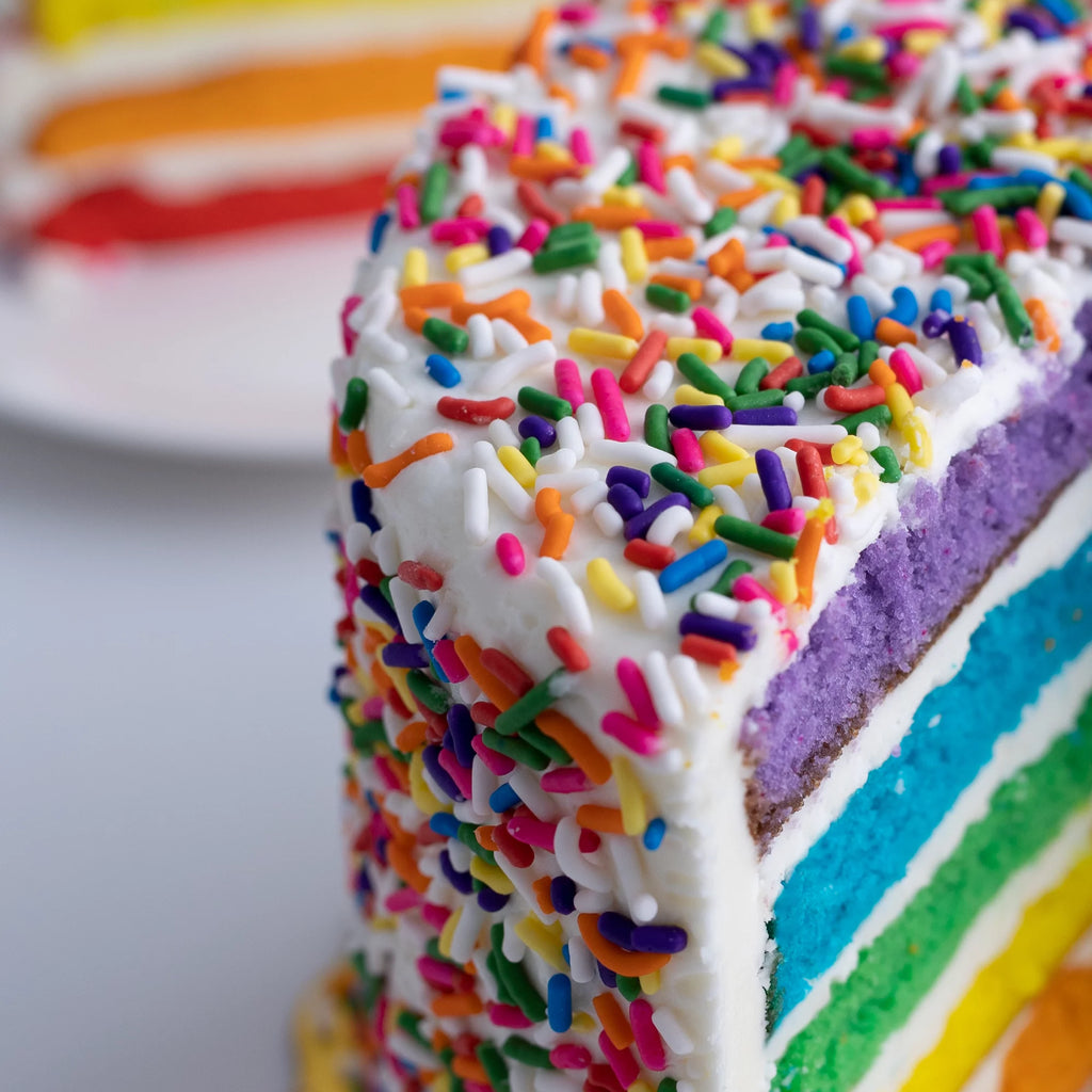 Small 6” Vanilla Rainbow Cake J21255