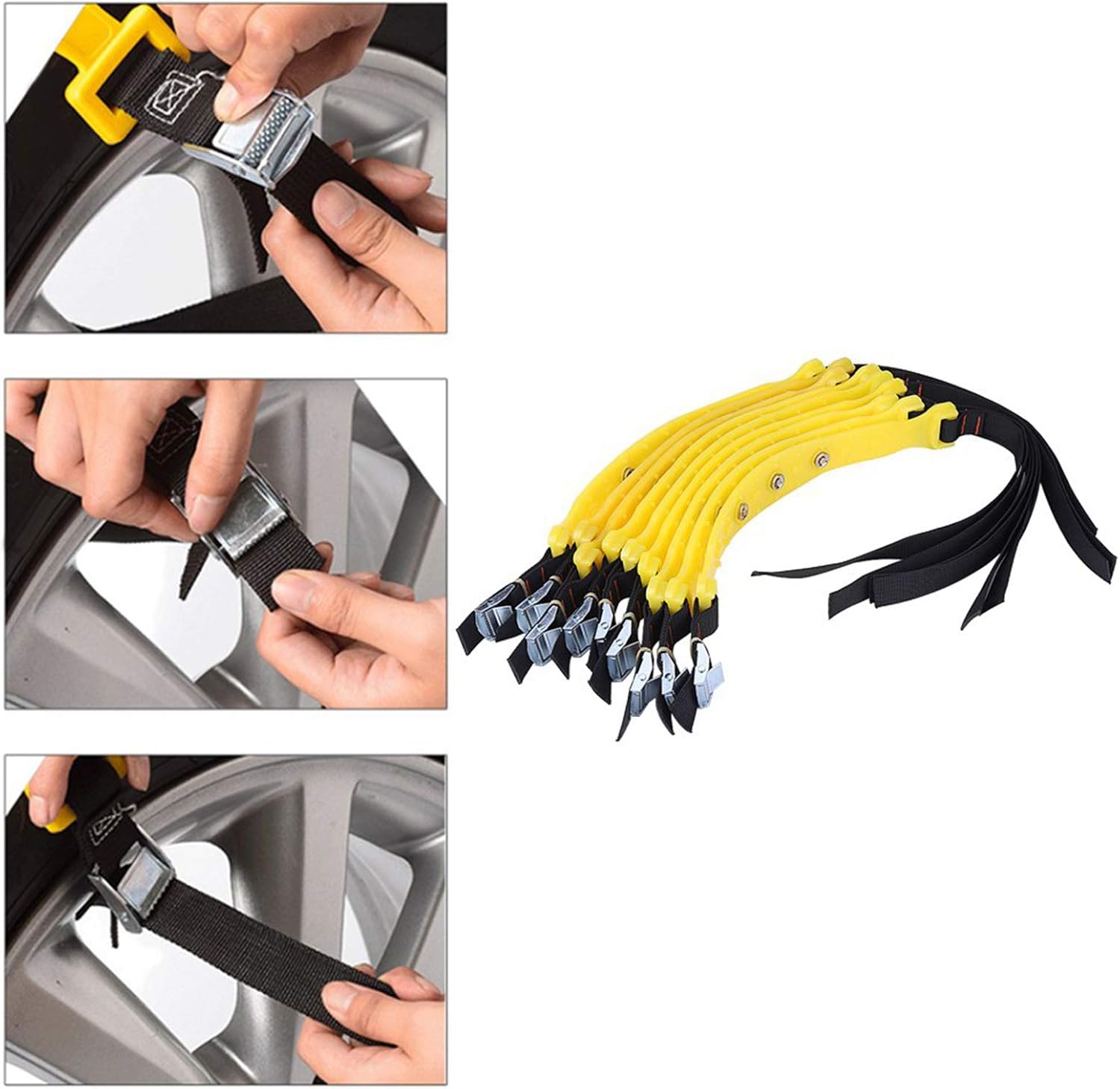 10pcs Tire Snow Chain, 185-225mm Tire Anti-skid Belt F651661