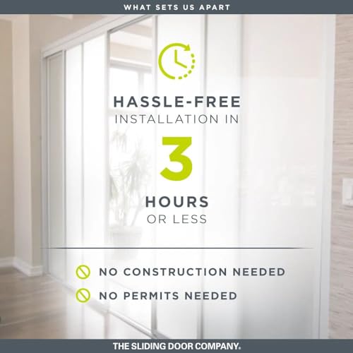 Large 144"x80" 4 Pane Multi Sliding Glass Wall Room Divider with Aluminum Framed Clear Tempered Glass I8806