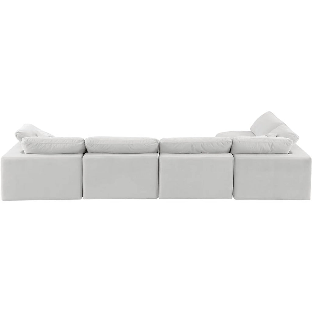 Cream Velvet Modular Sectional Z262